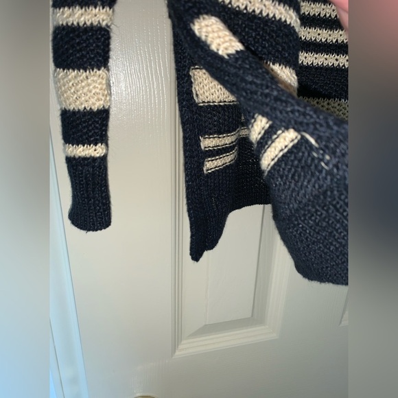 RALPH LAUREN POLO SWEATER BLACK TAN STRIPE COLLEGE PREPPY RESORT NYC DESIGNER - Picture 3 of 5